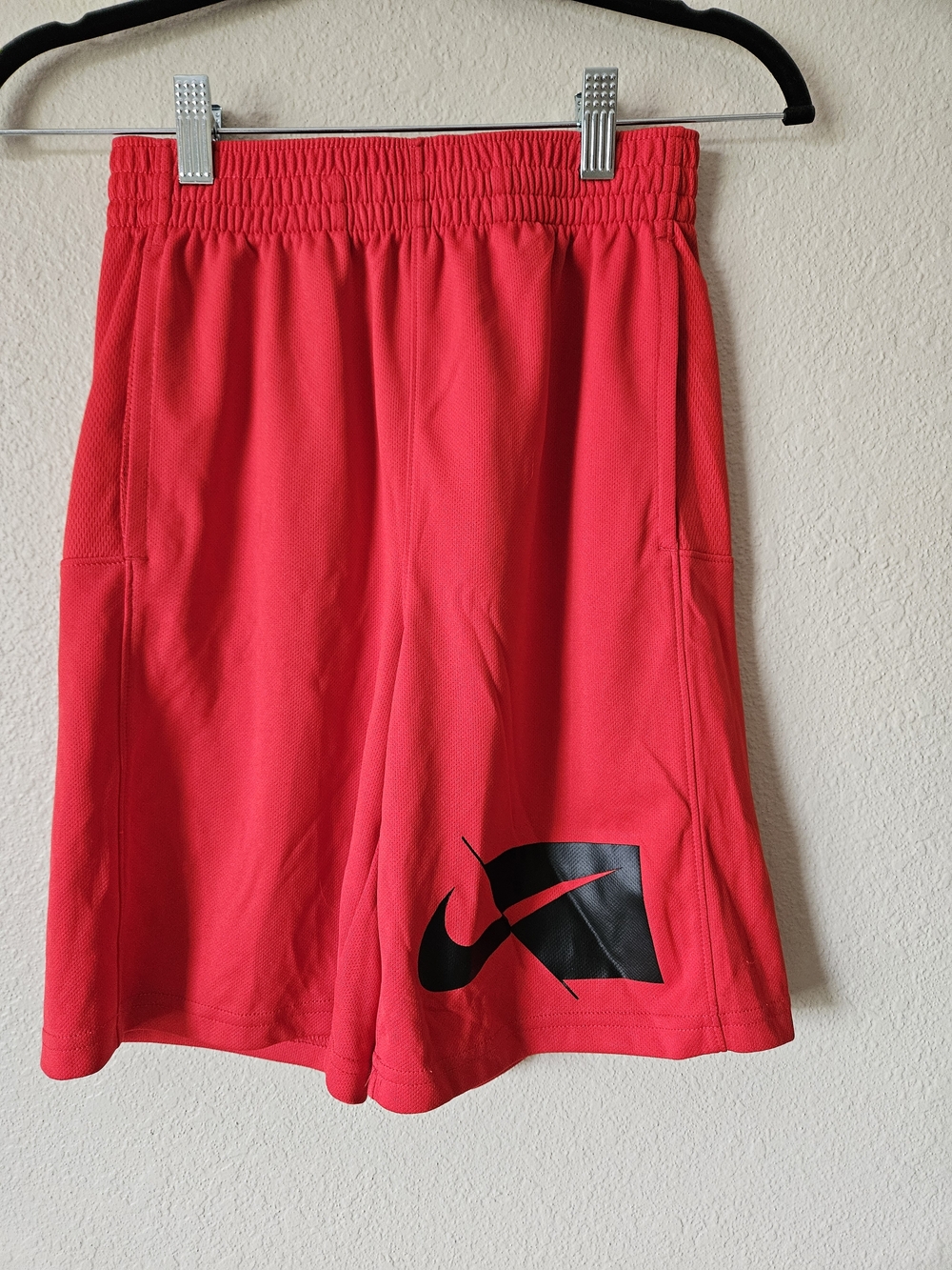 Nike Red Athletic Shorts with Black Swoosh L8ke New Condition